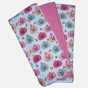 Martha Stewart Pink Halloween Hand Towels Pumpkins Jack o' Lanterns Set of 3 NEW
